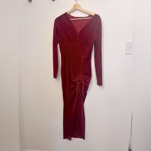 Shein Ruched Side Velvet Bodycon Dress size Xsmall